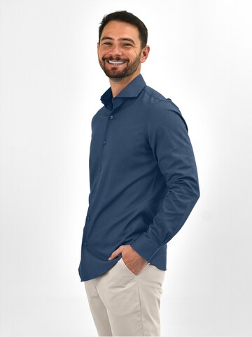 Vercate Slim Fit Businesshemd 'No. 4' in Blau