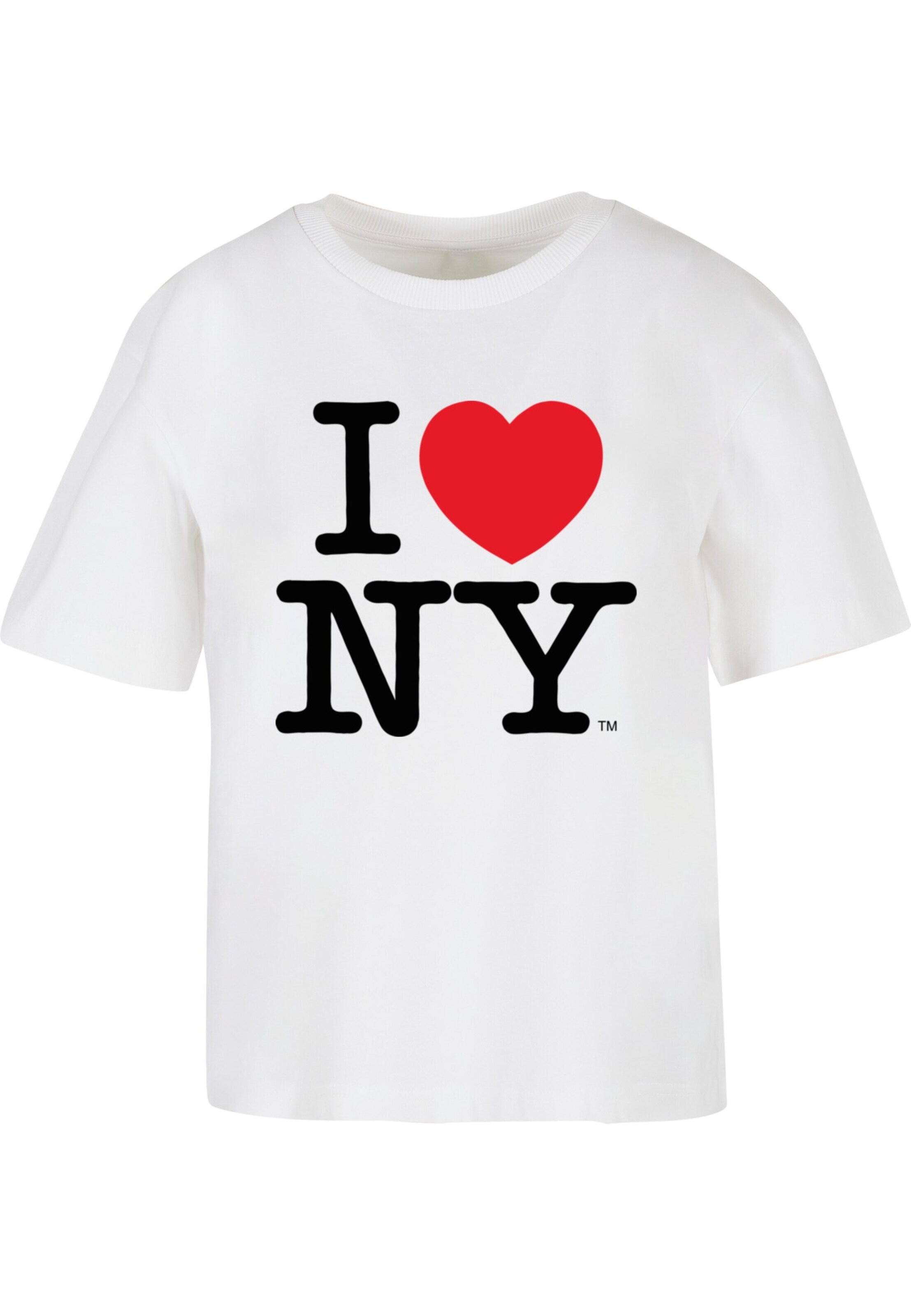T-shirt 'I Love NY' Merchcode en blanc : devant