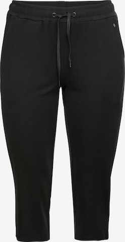 SHEEGO Regular Workout Pants in Black: front