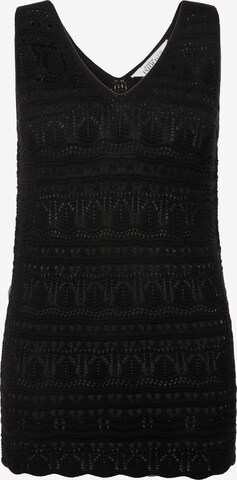 Studio Untold Knitted Top in Black: front