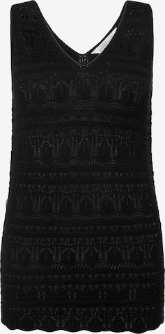 Studio Untold Knitted Top in Black: front