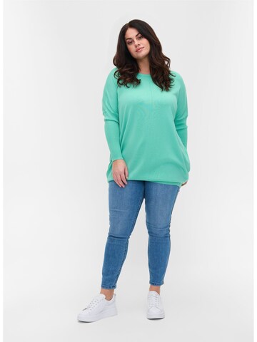 Zizzi Pullover 'Carrie' in Grün