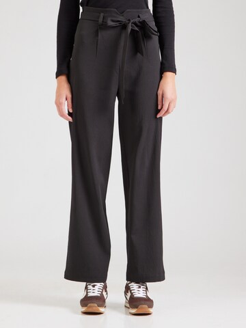 ABOUT YOU Loosefit Veckad byxa 'Wendy' i svart: framsida