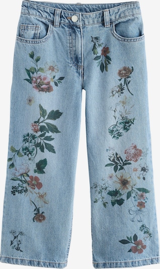 Next Džinsi, krāsa - zils džinss / tumši zaļa / tumši oranžs / tumši sarkans, Preces skats