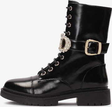 Kazar - Botines con cordones en negro: frente