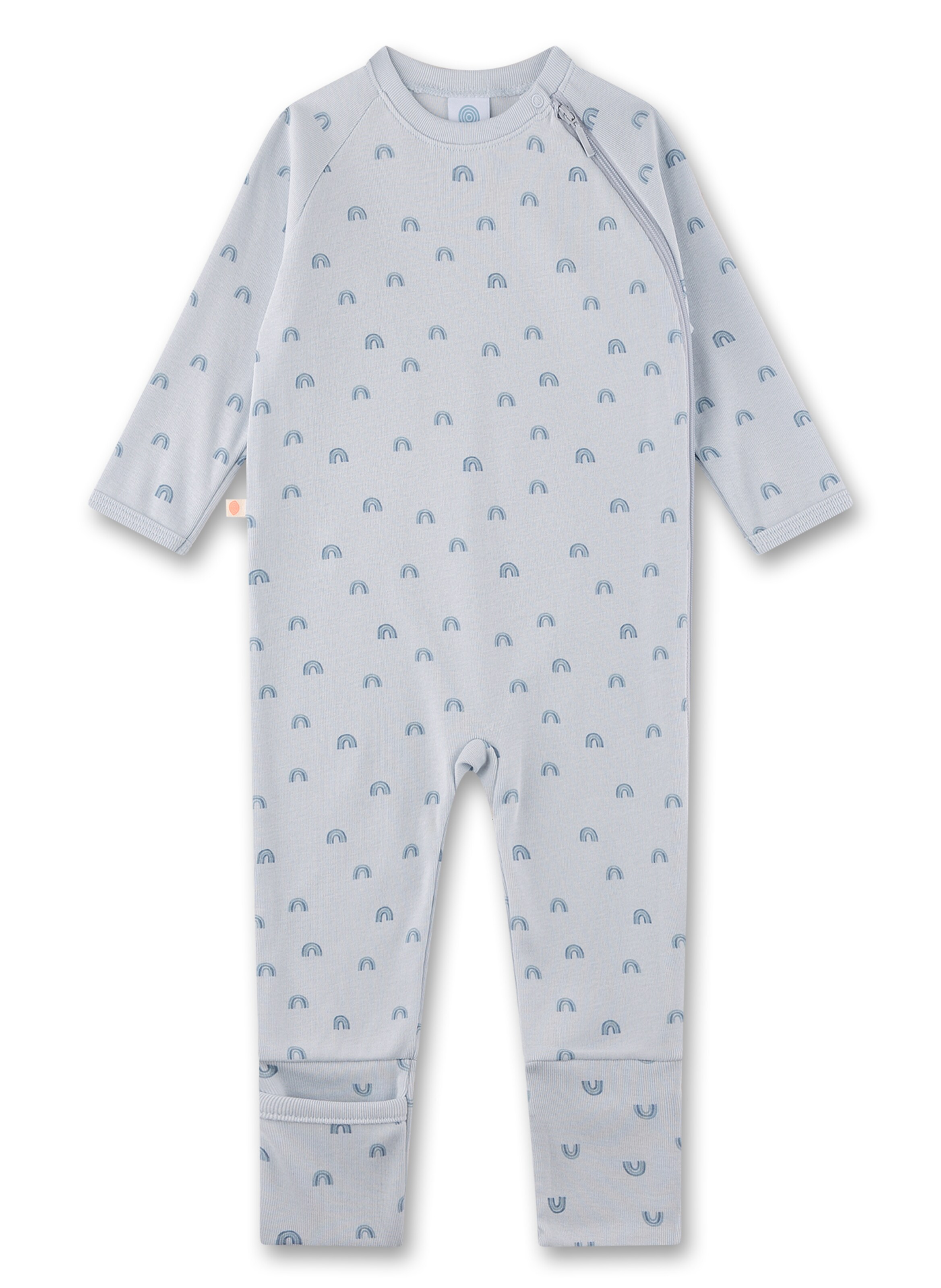 Tutina / body per bambino di Sanetta in blu: frontale