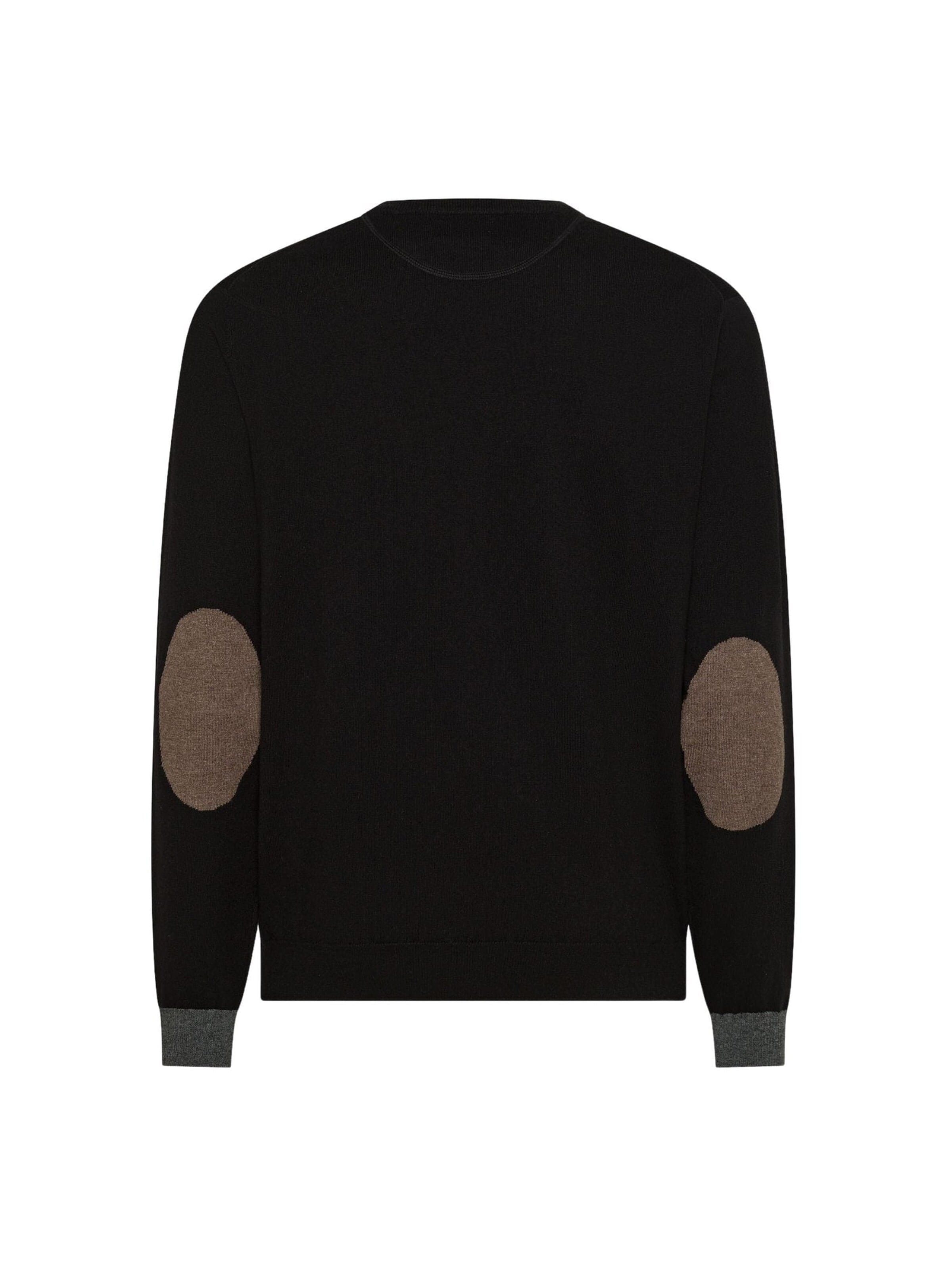 Pull-over 'Black wool and cotton crewneck sweater' SUN68 en noir