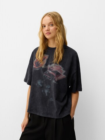 Bershka Oversized paita värissä harmaa: etupuoli