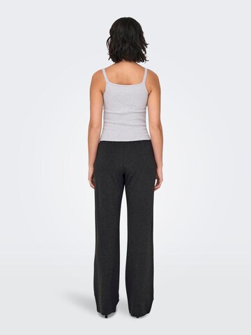 ONLY Wide leg Pants 'POPTRASH' in Grey