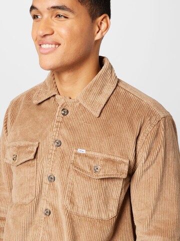 LTB Comfort fit Button Up Shirt 'YALOHO' in Beige