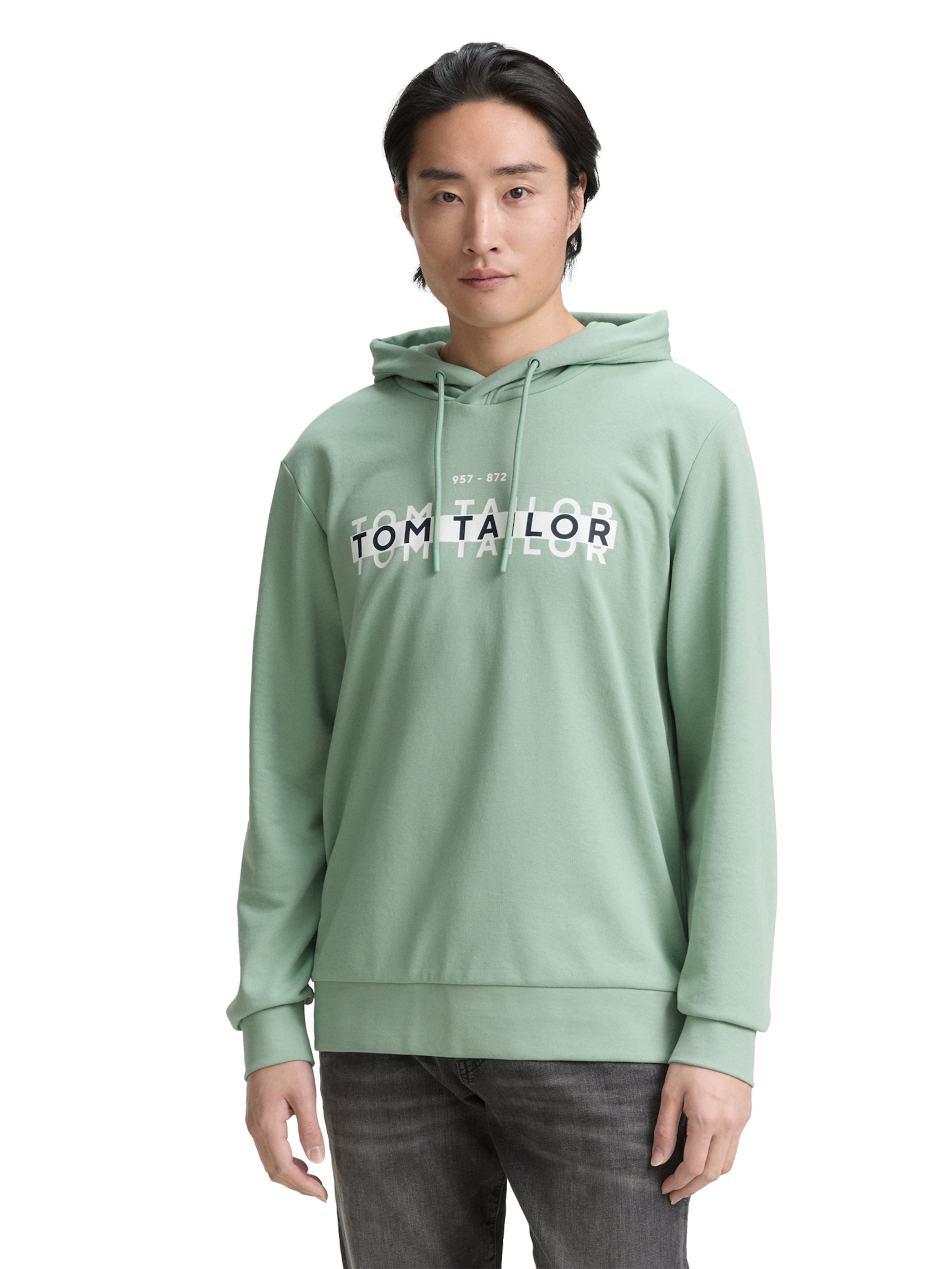 TOM TAILOR Sweatshirt i grön: framsida