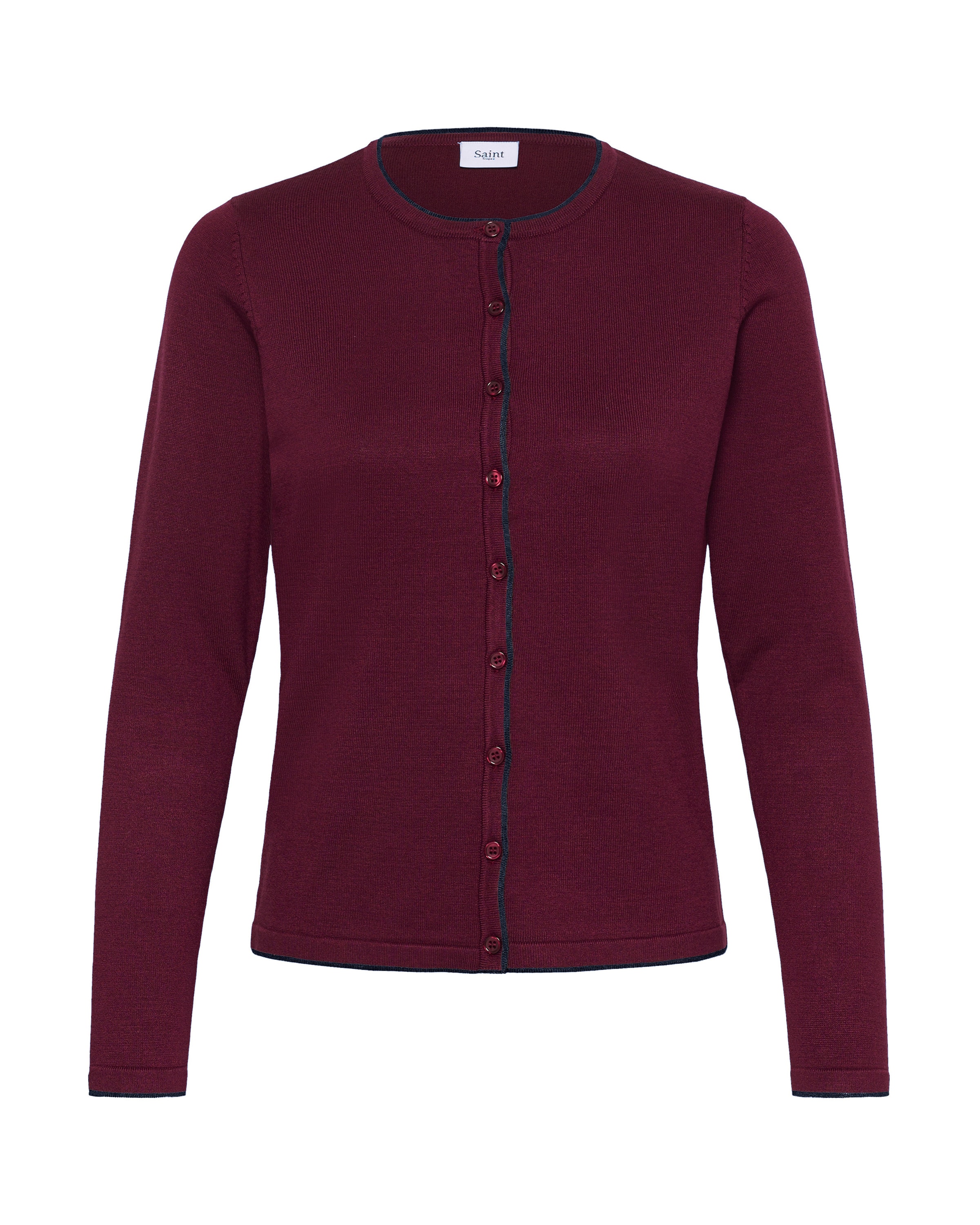 SAINT TROPEZ Strickjacke in Rot: Vorderseite