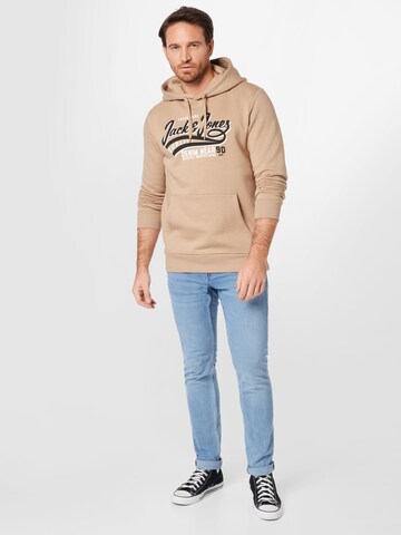 JACK & JONES كنزة رياضية بلون بني