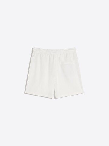 Bershka Wide leg Bandplooibroek in Wit