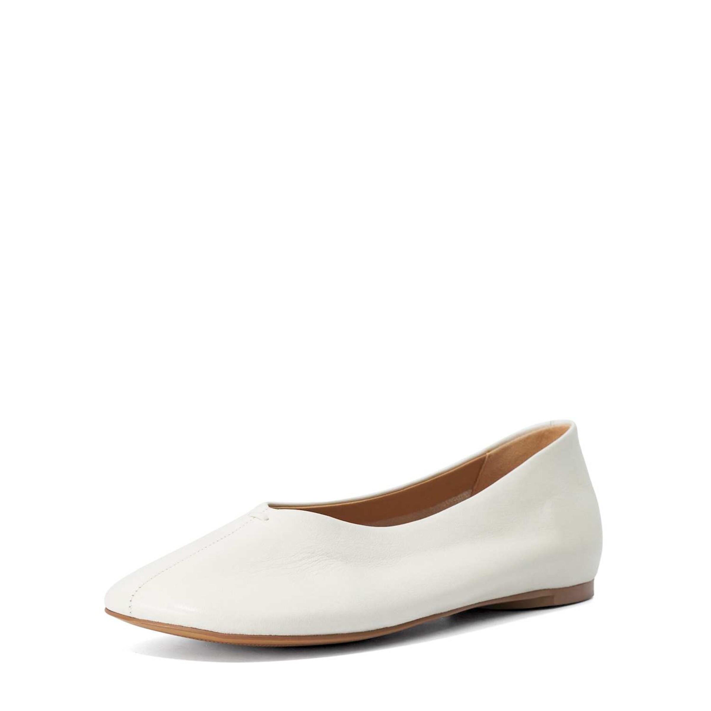 Dune LONDON Ballerina in Weiß: Vorderseite