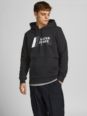 JACK & JONESSweater majica - crna boja: prednji dio