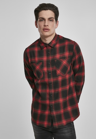 Urban Classics Regular fit Button Up Shirt in Red: front