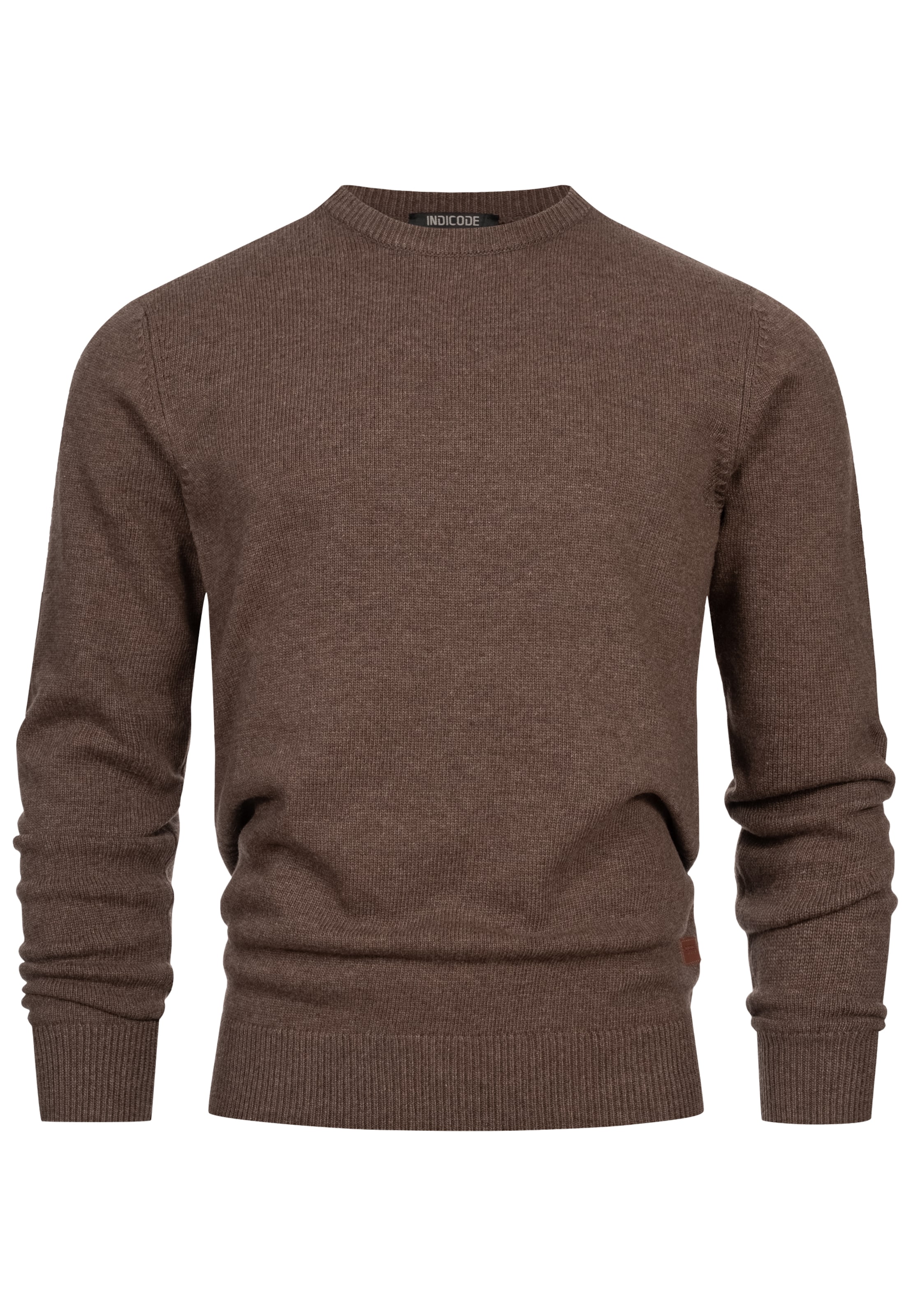 INDICODE JEANS Sweater 'INMargous' in Brown: front