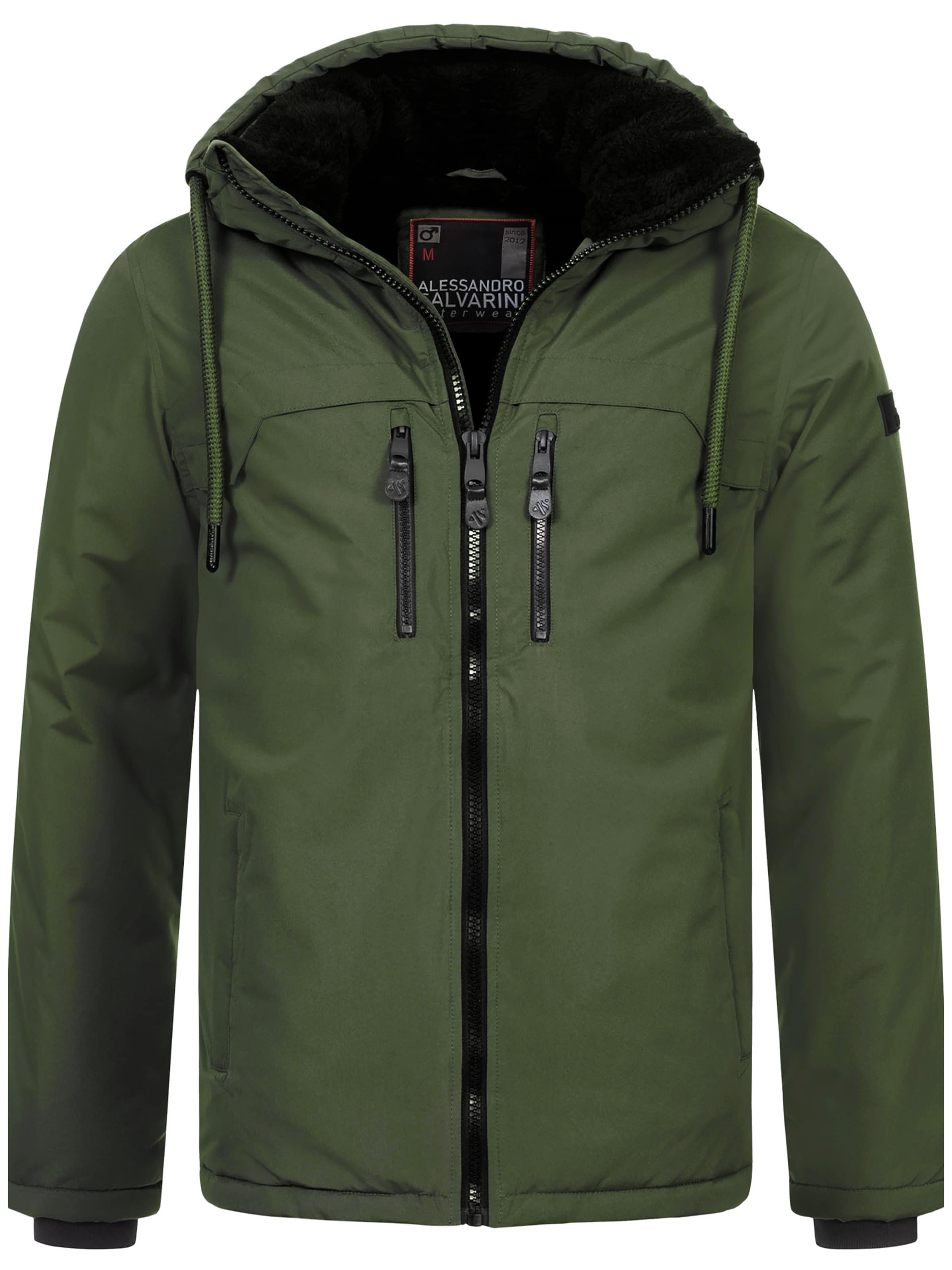 Alessandro Salvarini Winterjacke in Grün: Vorderseite