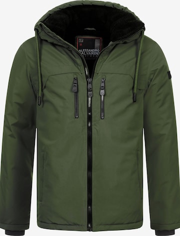Alessandro Salvarini Winterjacke in Grün: Vorderseite