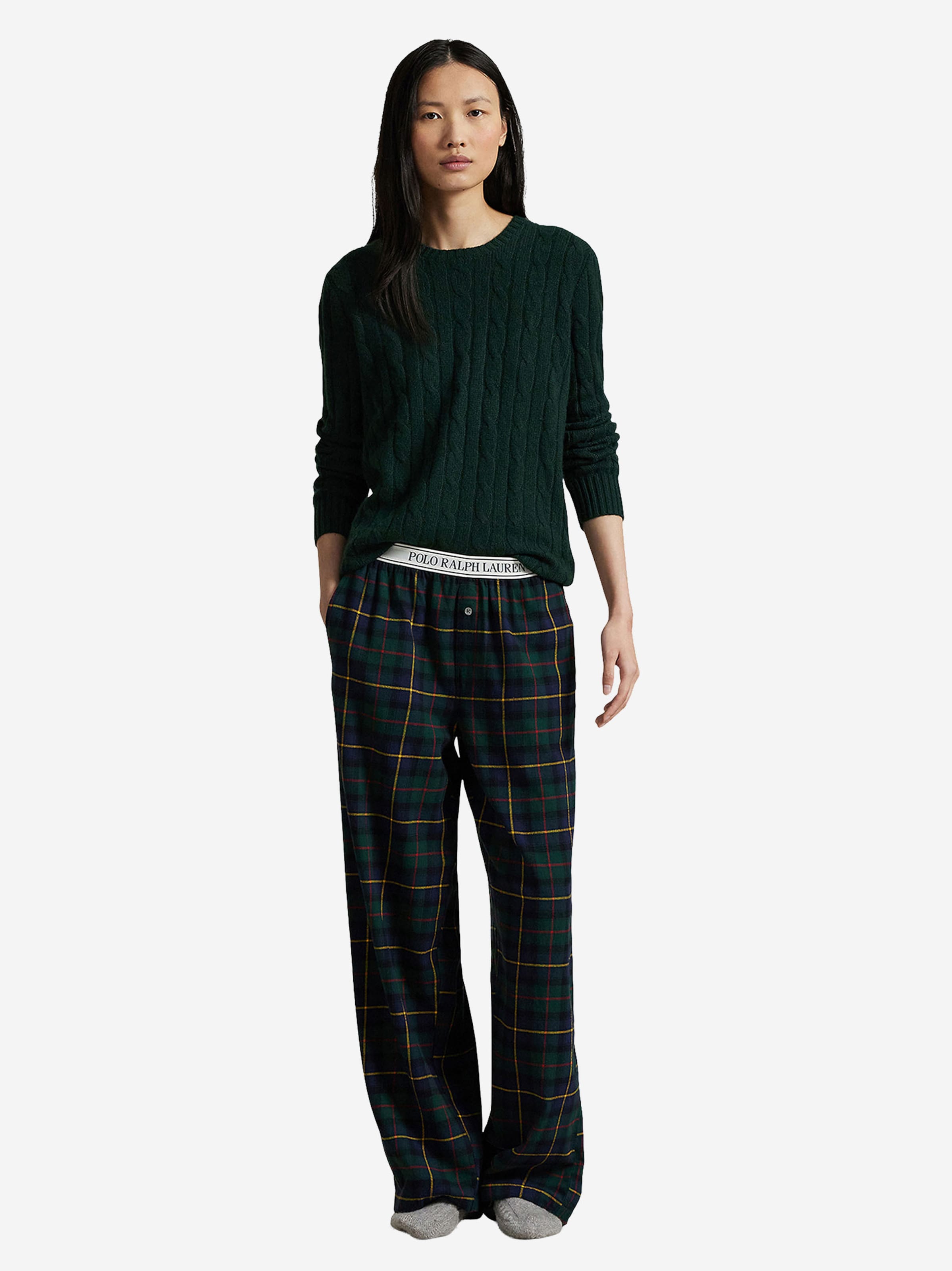 Pantalon de pyjama ' Cozy Flannel ' Polo Ralph Lauren en bleu
