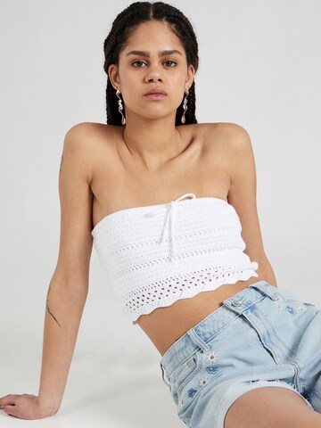 HOLLISTER Knitted top in White