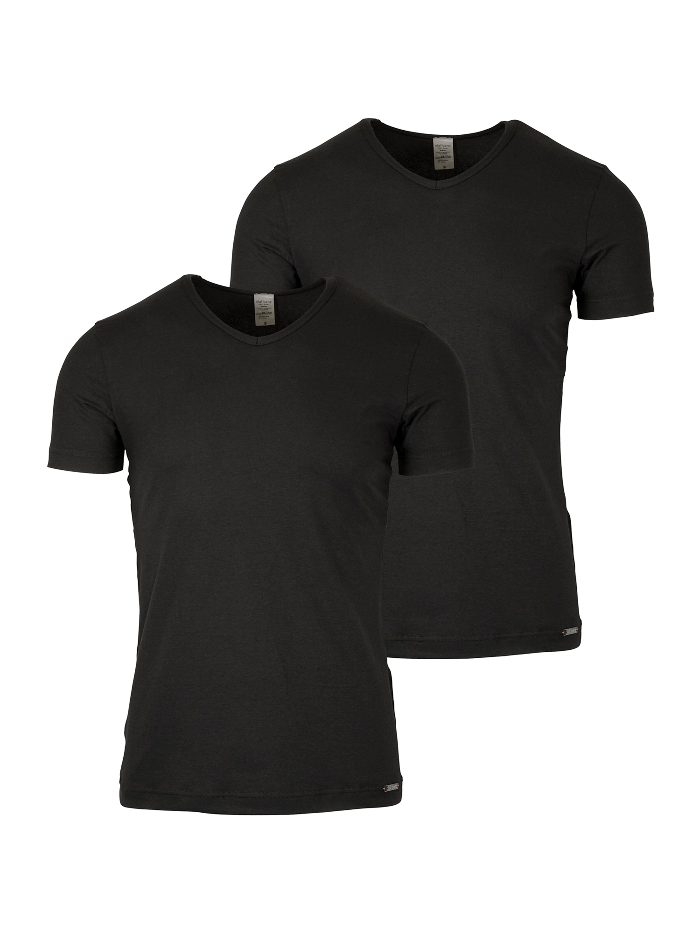Olaf Benz - Camiseta térmica ' V-Neck 'RED 1601' 2-Pack ' en negro: frente