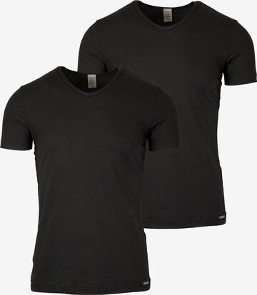 Maillot de corps ' V-Neck 'RED 1601' 2-Pack ' Olaf Benz en noir : devant