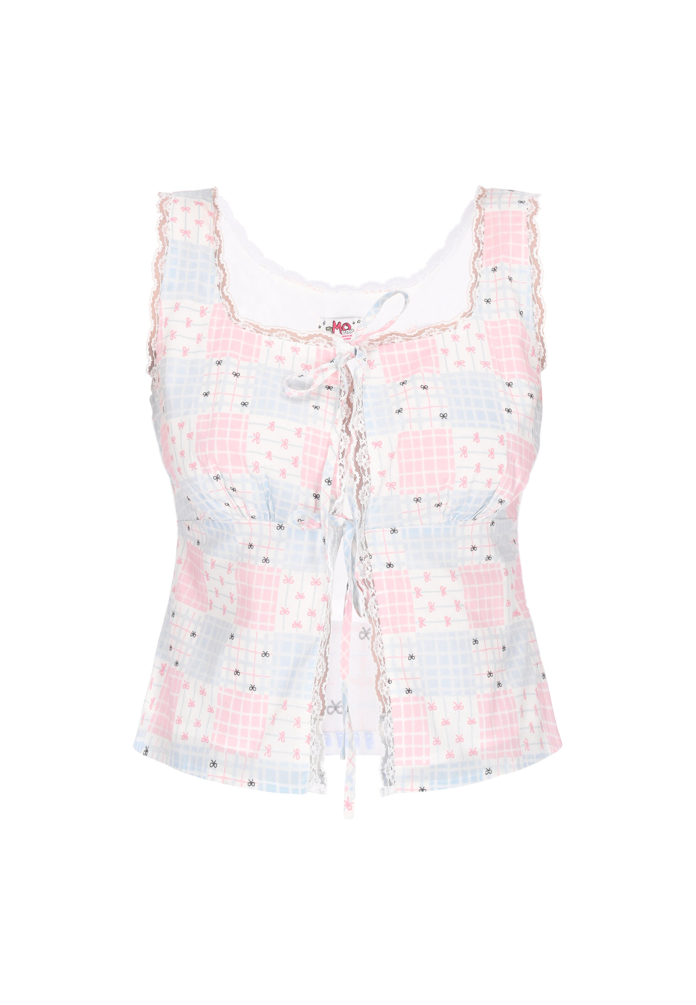 MYMO Haut en bleu clair, Vue avec produit