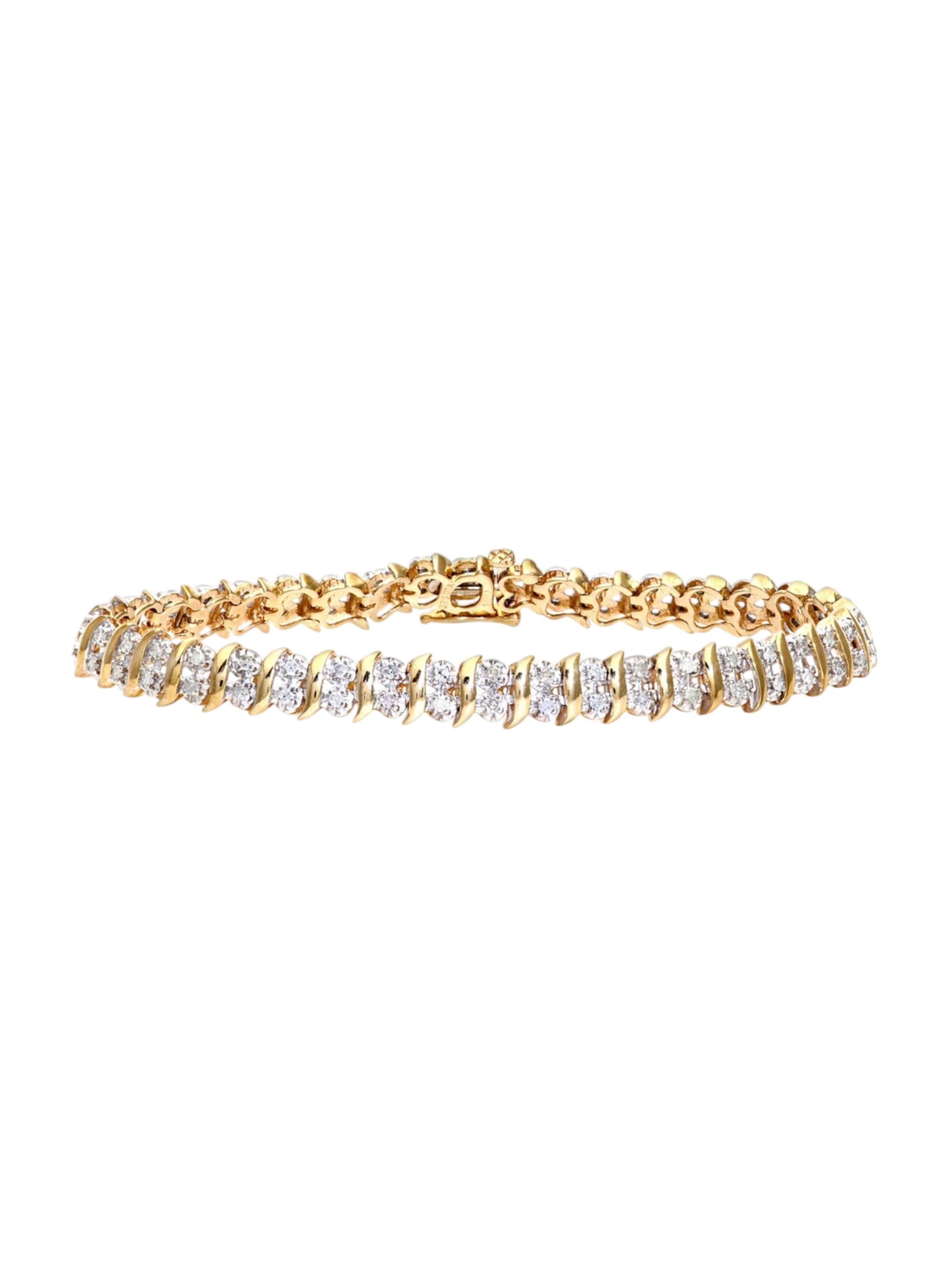 DIAMANT LETERNEL Armbånd i gul: forside