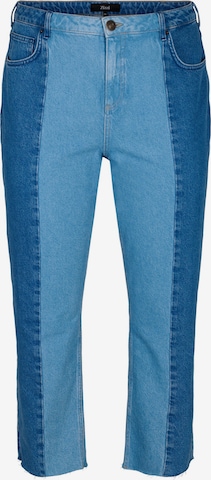 Zizzi Regular Jeans 'GALE' in Blauw: voorkant