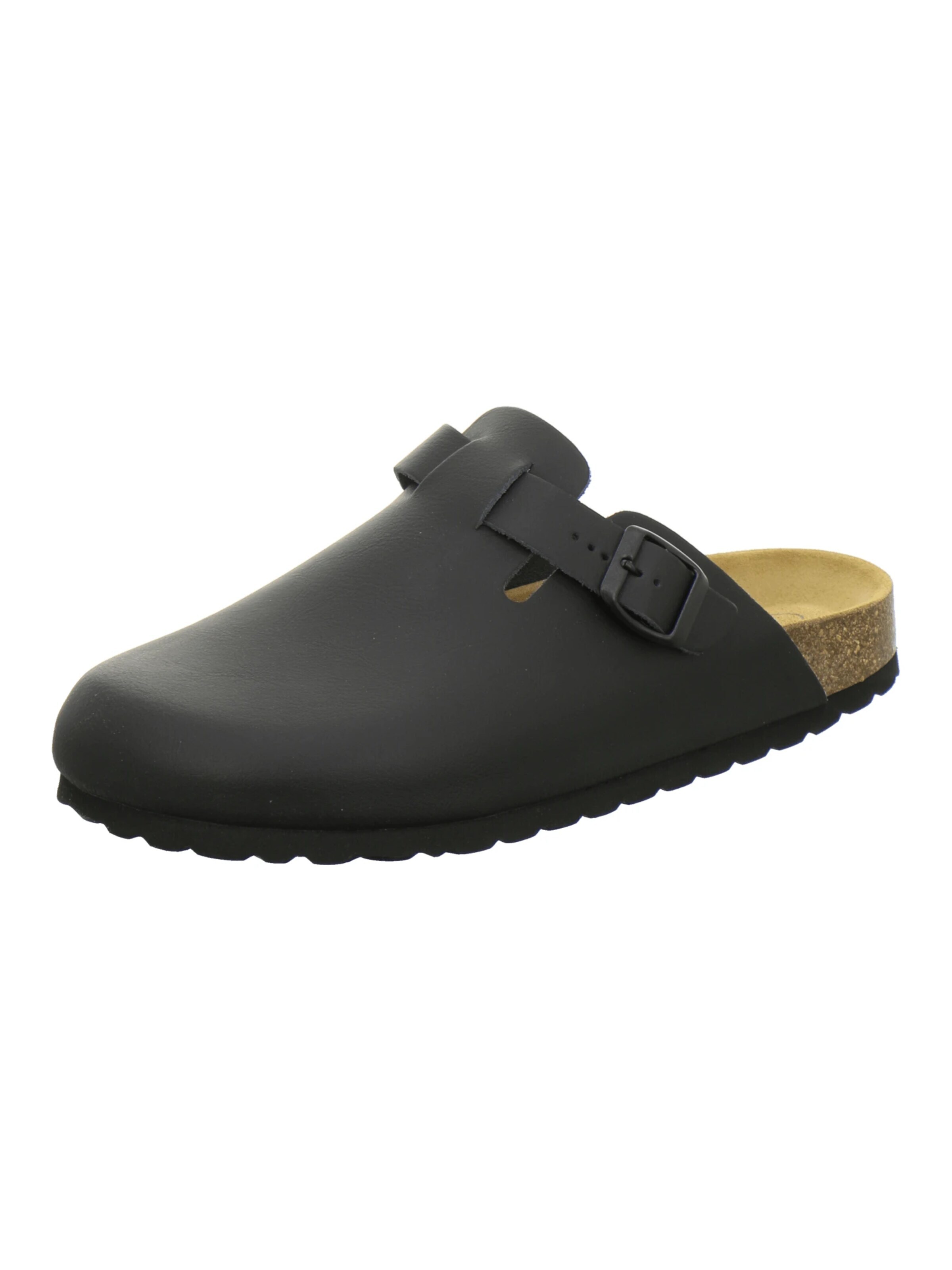 AFS-Schuhe - Zuecos 'Clogs Herren schwarz Glattleder' en negro: frente