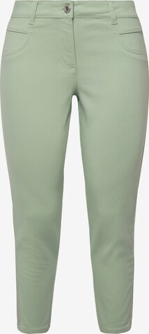 Coupe slim Pantalon MIAMODA en vert : devant