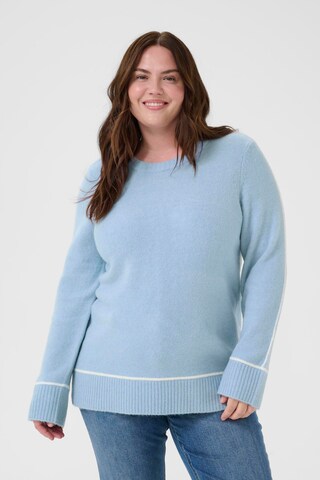 Pull-over 'KCjina' KAFFE CURVE en bleu : devant