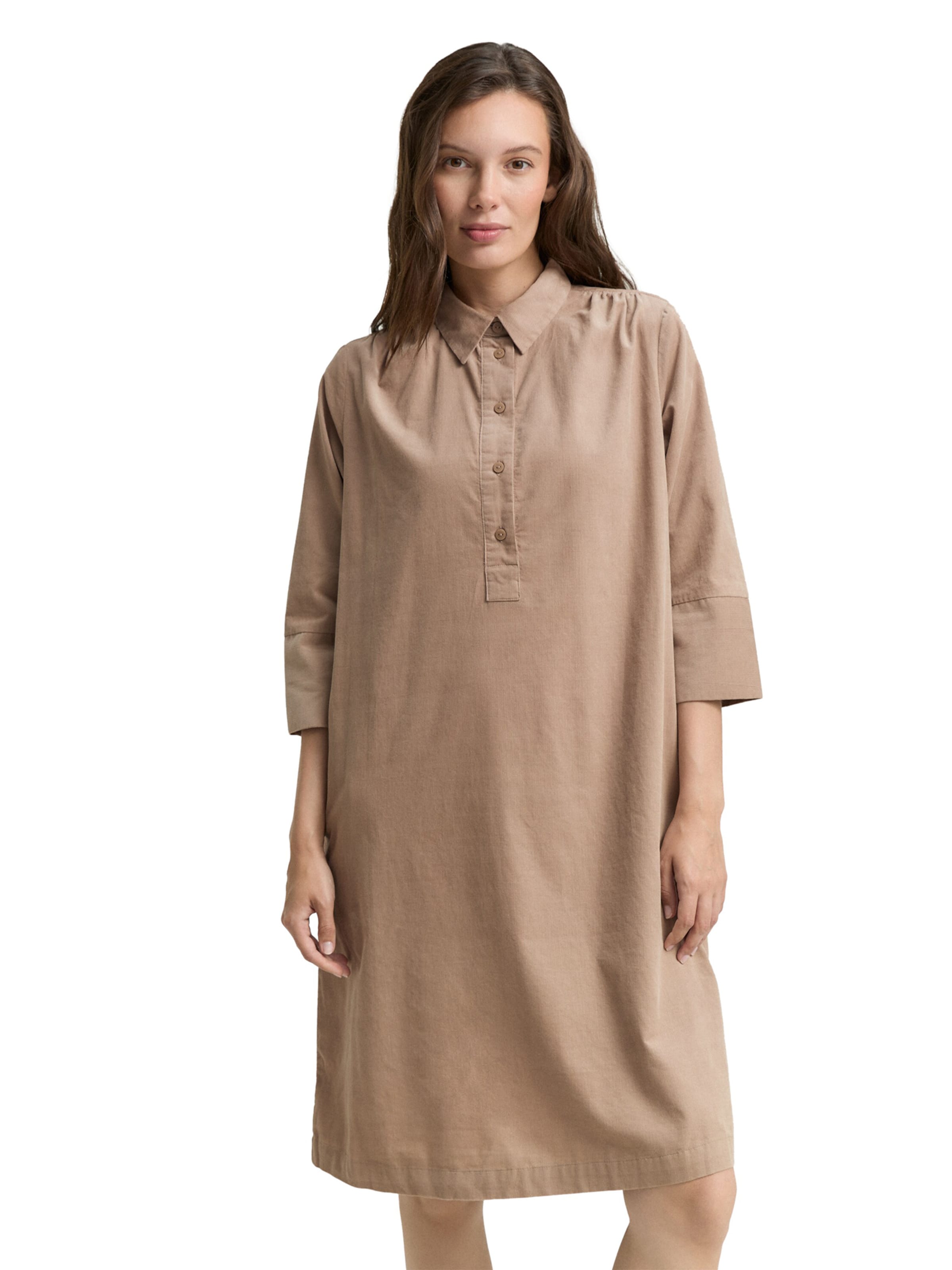 Robe-chemise TOM TAILOR en gris : devant