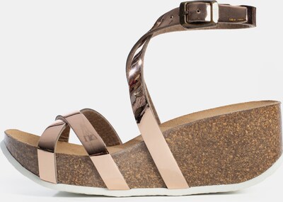 Bayton Strap sandal 'Asteria' in Brown / Pink / White, Item view