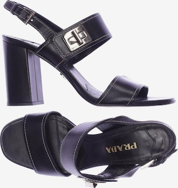PRADA Sandalen 38,5 in Schwarz: Vorderseite