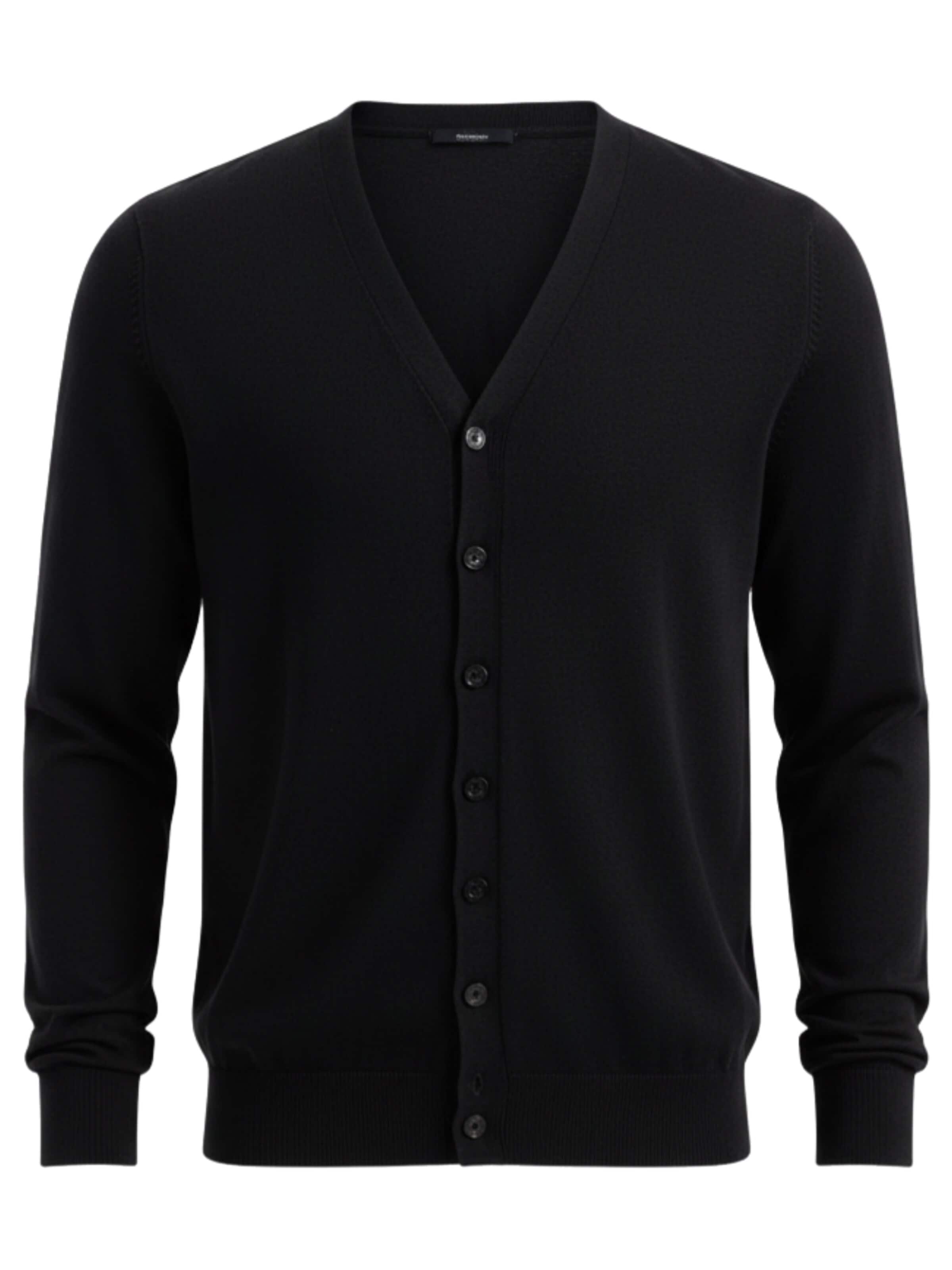 Ombre Knit cardigan in Black: front