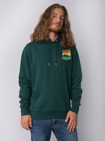 Watapparel Sweatshirt ' Good Vibe ' in Green: front