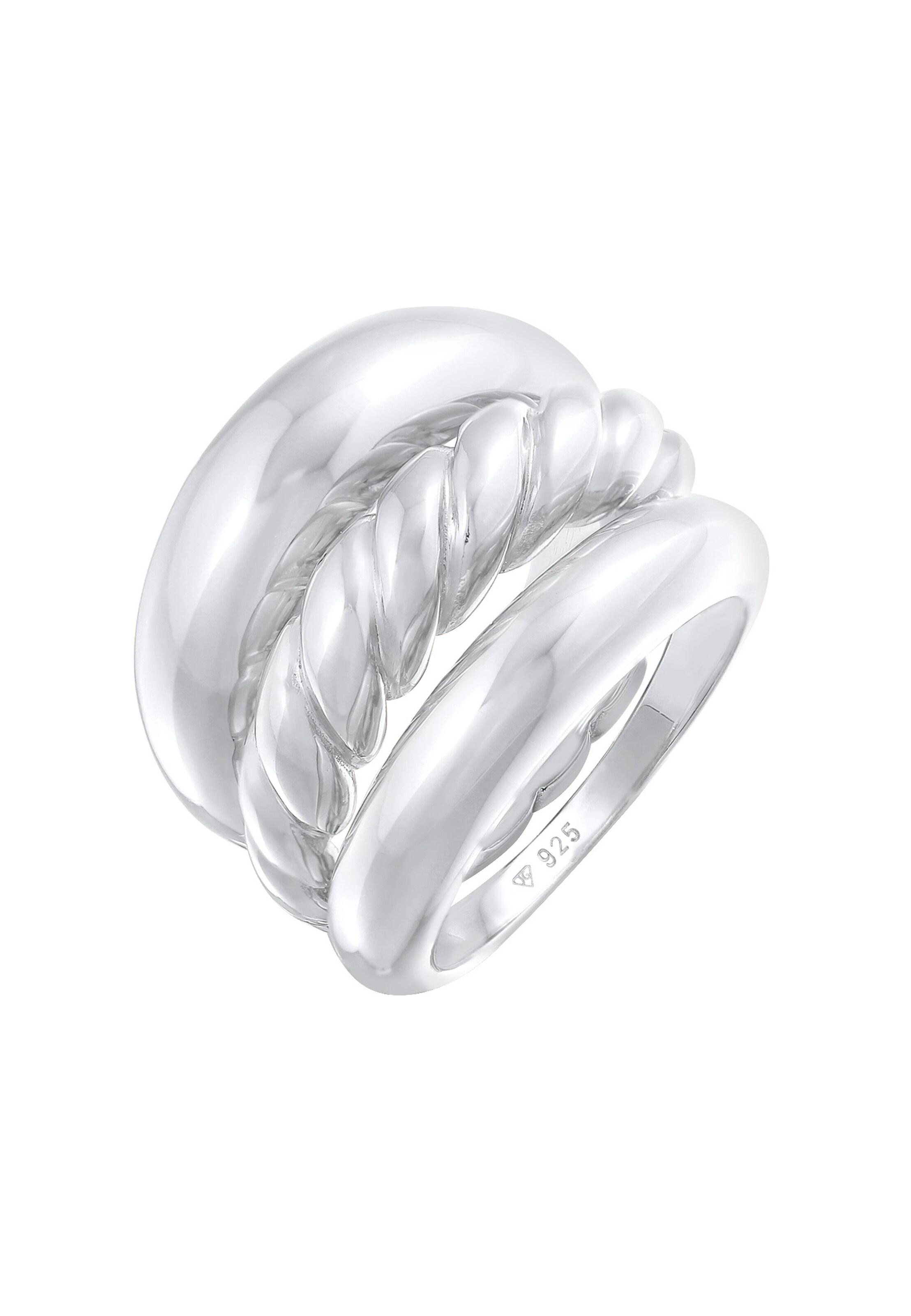 ELLI PREMIUM Ringset in Silber: Vorderseite