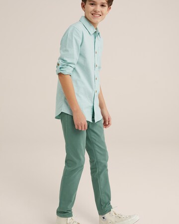 Coupe slim Pantalon WE Fashion en vert