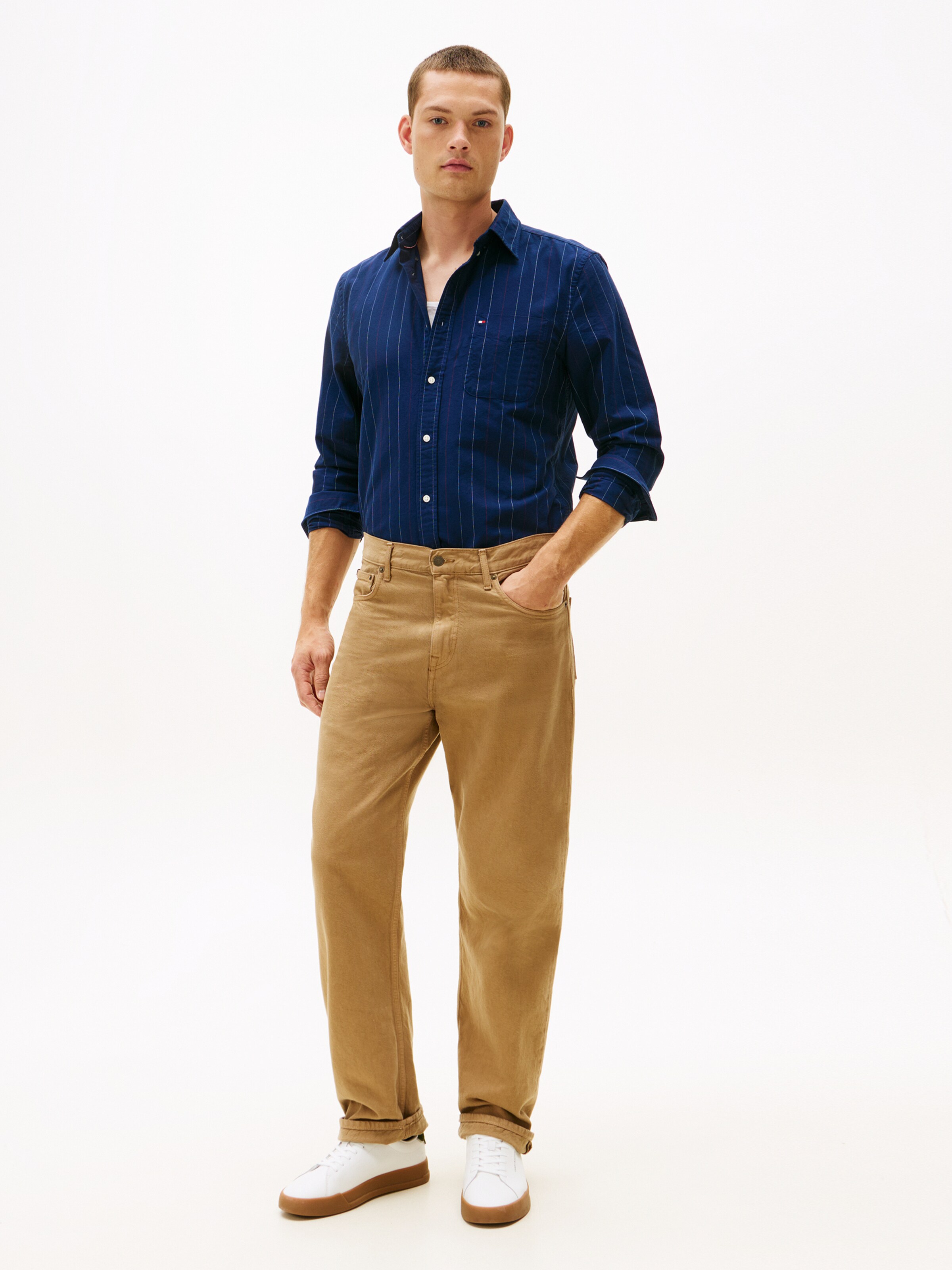 TOMMY HILFIGER Средняя посадка Рубашка 'Heritage' в Синий