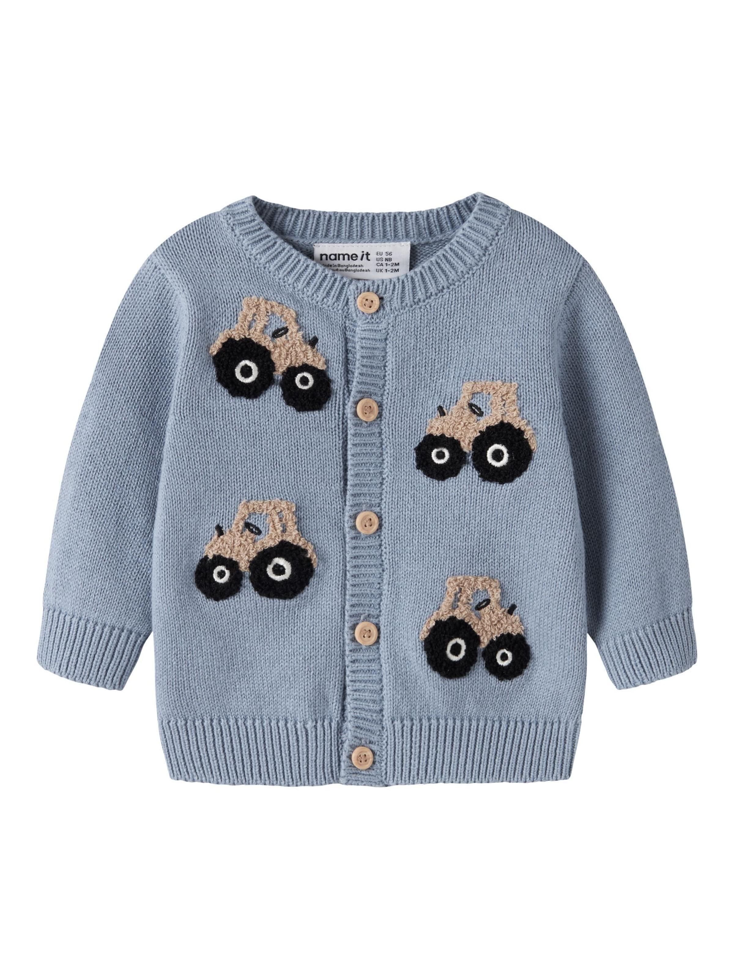 NAME IT Strickjacke 'NBMLONDON' in Blau: Vorderseite