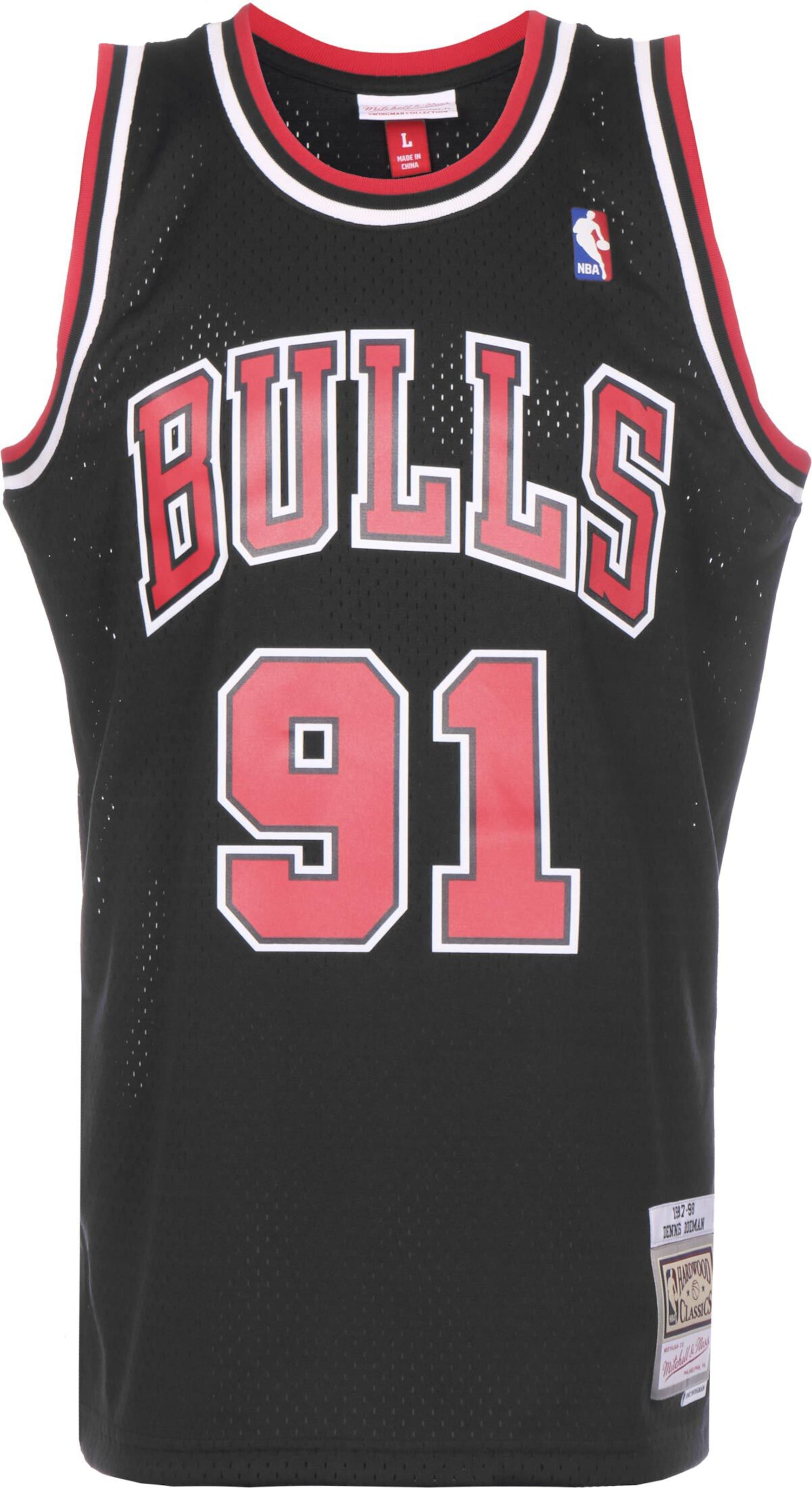 Mitchell & Ness Μπλουζάκι 'Dennis Rodman' σε μαύρο: μπροστά