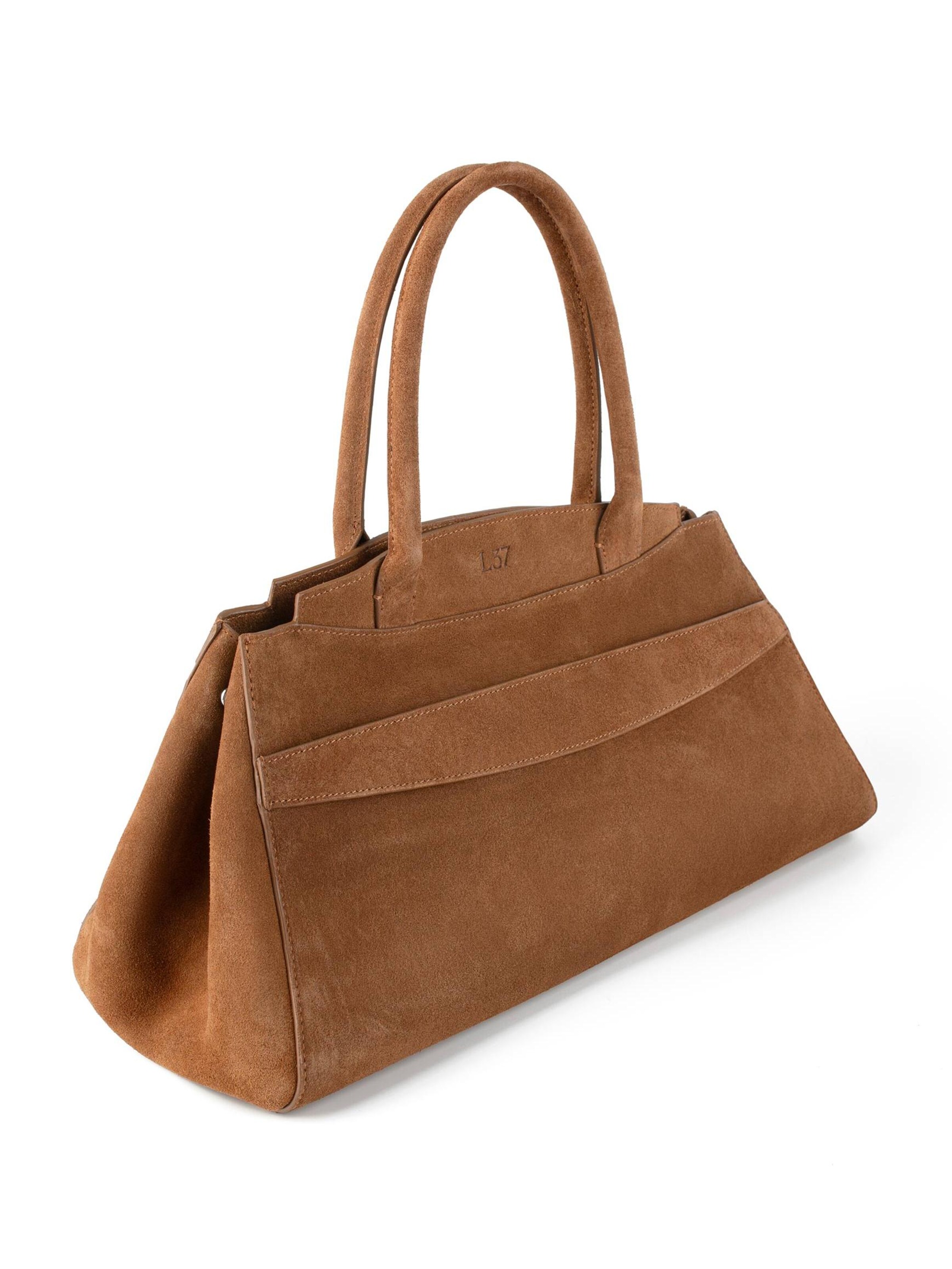 L37 HANDMADE SHOES Håndtaske 'ARRIVEDERCI ROMA' i brun