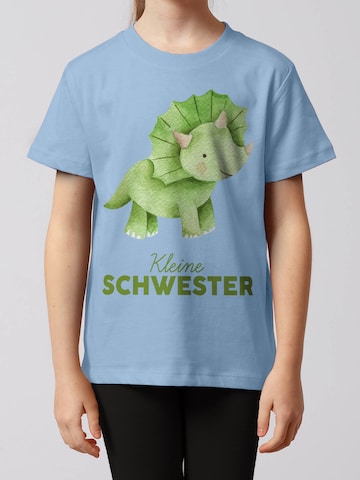 watabout.kids Shirt 'Dinosaurier 01 Kleine Schwester' in Blauw