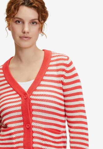 Cartoon Knit Cardigan in Orange