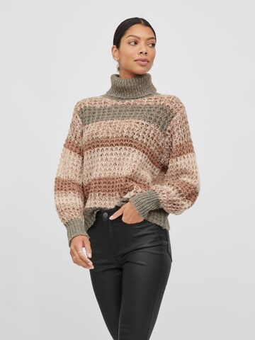 VILA Sweater 'Abril' in Brown: front