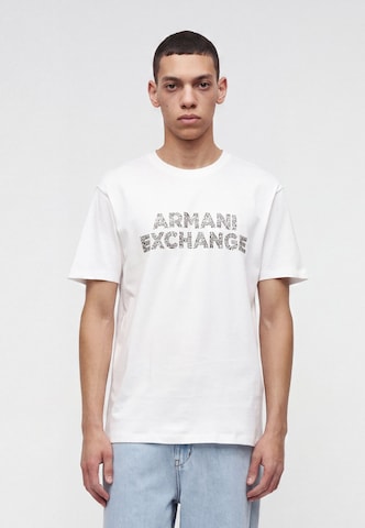 balta ARMANI EXCHANGE Marškinėliai: priekis