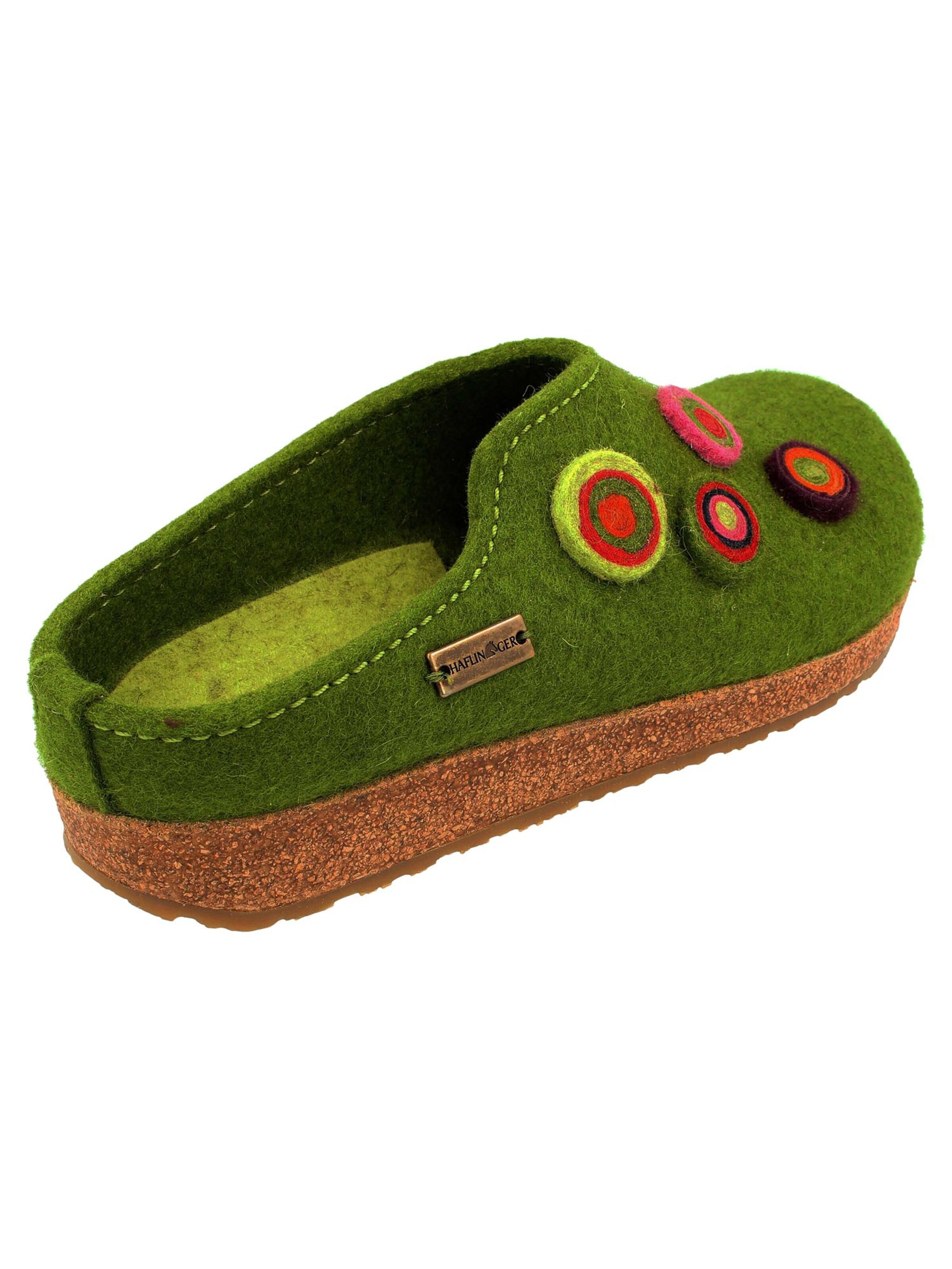HAFLINGER Clogs 'Grizzly Kanon'‌‌ in Grün
